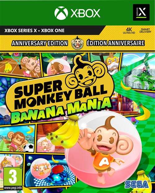 Super Monkey Ball Banana Mania Edition anniversaire sur PS4, PS5 ou Xbox Series + livret d'illustrations offert
