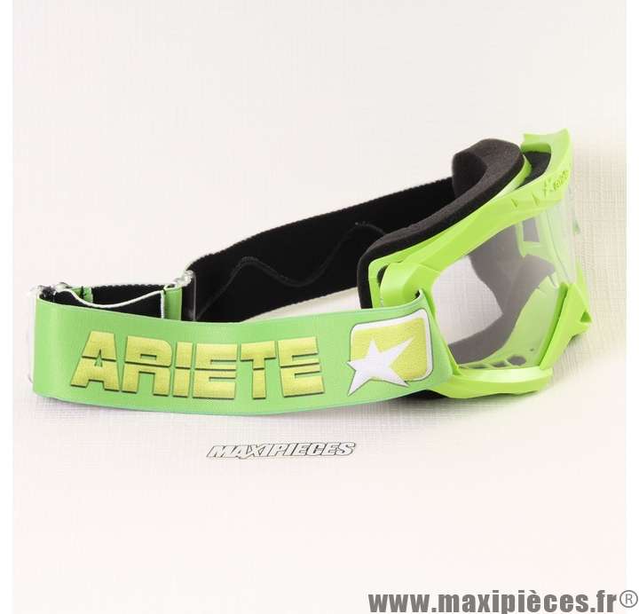 Masque/Lunette Cross Ariete 07 Line - AAA, vert Fluo (maxi-pieces-50.fr)