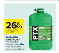 Combustible Premium Inodore PTX pour poêle à pétrole - 20L