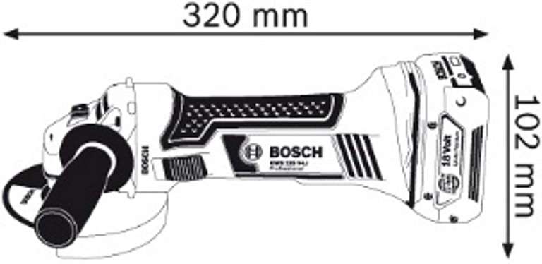 Meuleuse d'angle sans fil Bosch GWS 18-125 18V 125 mm avec L-Boxx (Sans batterie ni Chargeur)