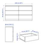 [IKEA Family] Commode MALM 6 tiroirs - blanc, 160x78 cm