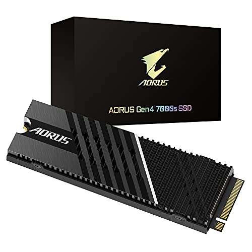 SSD interne M.2 NVMe Aorus Gen4 7000s (GP-AG70S1TB) - 1 To, Compatible PS5, Dissipateur inclus