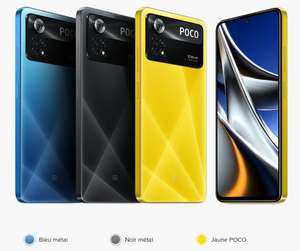 Smartphone 6.67" Xiaomi Poco X4 Pro 5G - 8 Go de RAM, 256 Go, full HD+ Amoled 120 Hz, SnapDragon 695, différents coloris