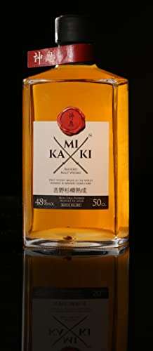 Bouteille de Whisky japonais Kamiki - 0.5L, coffret finition en fût de cèdre