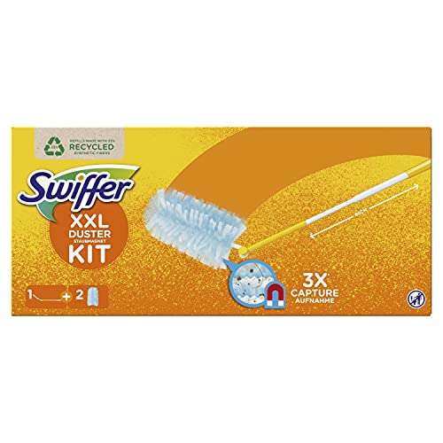 Kit Swiffer Duster XXL Plumeau Poussière - 1 Plumeau + 2 Recharges, S'étire Jusqu'à 90 cm (Via Prévoyez et Économisez)