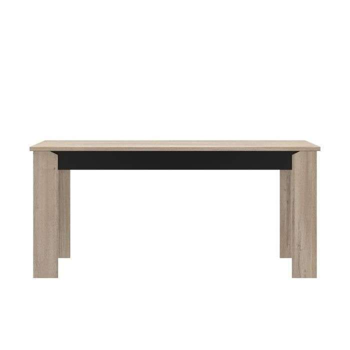 Sélection de meubles en promotion - Ex :Table Diagone Yori - 170 x 90 cm, Coloris Chêne clair/noir, Plateau 25 mm