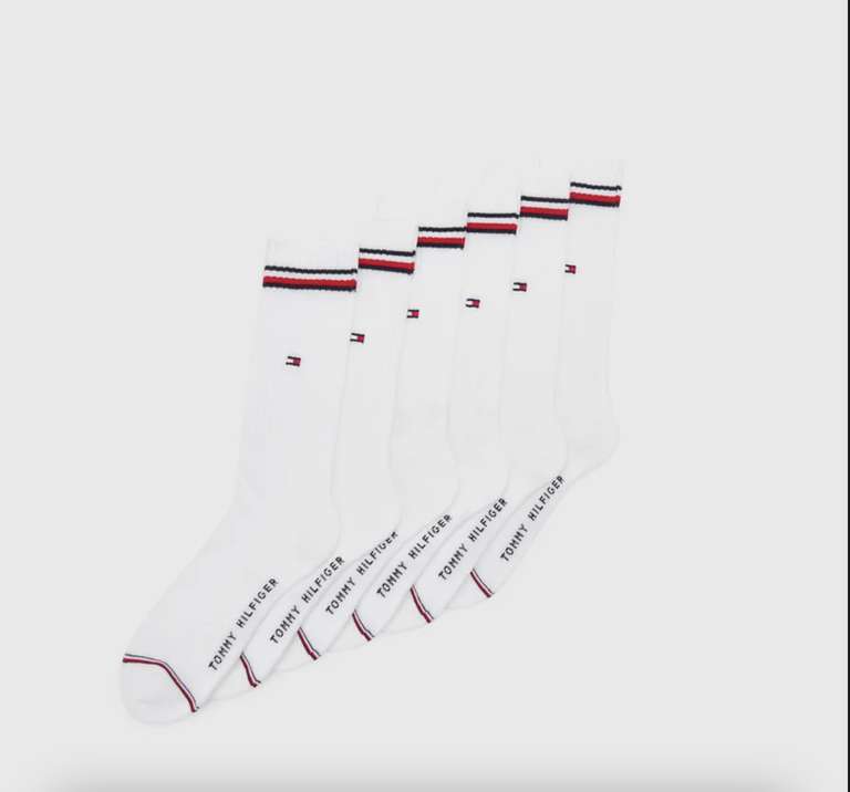 6 Paires de Chaussettes Tommy Hilfiger Iconic Sock - blanc