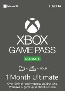 [Anciens et nouveaux comptes Xbox] Abonnement de 1 mois au Xbox Game Pass Ultimate (Code non cumulable)