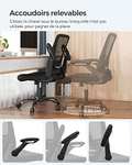 Chaise de bureau ergonomique pivotant 360° Songmics (via coupon - vendeur tiers)