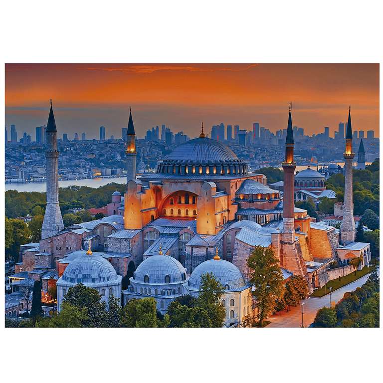 Puzzle de 1000 pièces | Hagia Sophia, Istanbul. Mesure : 68 x 48 cm.Avec Fix Puzzle Tail pour l'accrocher Une Fois l'assemblage terminé.