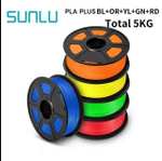 Filament Imprimante 3D SUNLU PLA+ 5 x 1Kg Multicolore 14€/kg