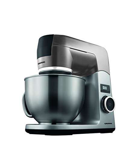 Robot de cuisine / Robot pâtissier Grundig KMP8650S - 1000 W, Bol mélangeur en acier inoxydable Noir/argenté, 4,6 L