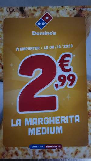 1 pizza Marguerita médium - Domino's de Chambery