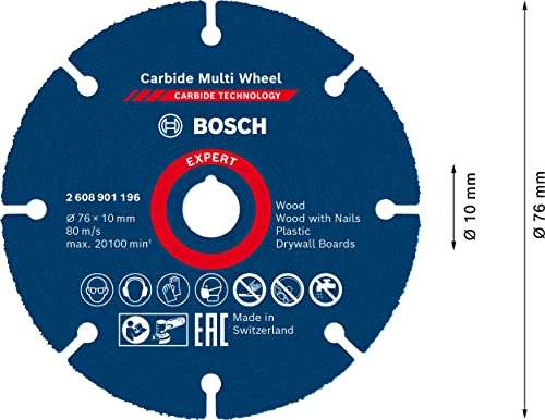 Mini L-boxx Bosch 06159975VC avec 9 disques 76mm pour Meuleuse GWS-12V