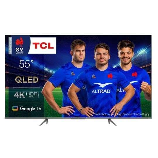 TV 55" TCL 55C633 2022 - QLED, 4K, Google TV, Dolby Vision & Atmos ( Via ODR 50€ + Bon d'achat de 75€ hors alimentaire)