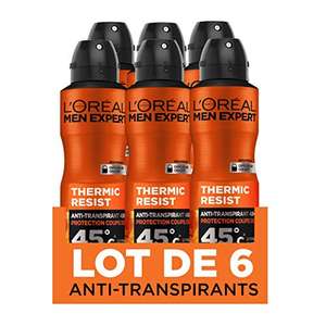 Pack de 6 Déodorants Spray Homme L'Oréal Men Expert Thermic Resist (Via Coupon & Abonnement Prévoyez et Économisez)