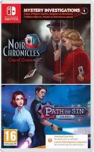Mystery Investigations : Path of Sin: Greed + Noir Chronicles: City of Crime sur Nintendo Switch (Code dans boîte) + 4 mois Deezer