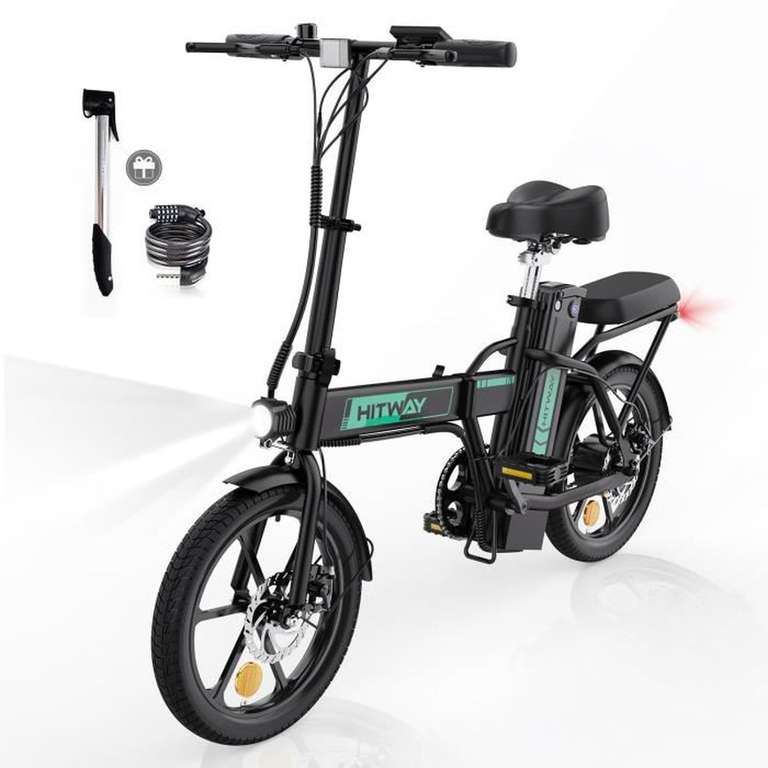 [CDAV] Vélo électrique pliable Hitway 16" + pompe pneumatique (vendeur tiers)