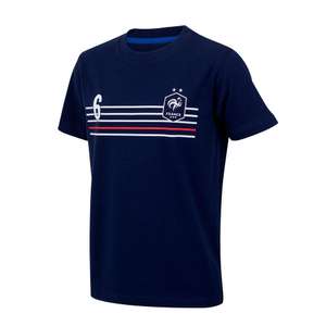 T-shirt enfant/ado football équipe de France FFF, flocage Kante ou Pogba (6 à 14ans)