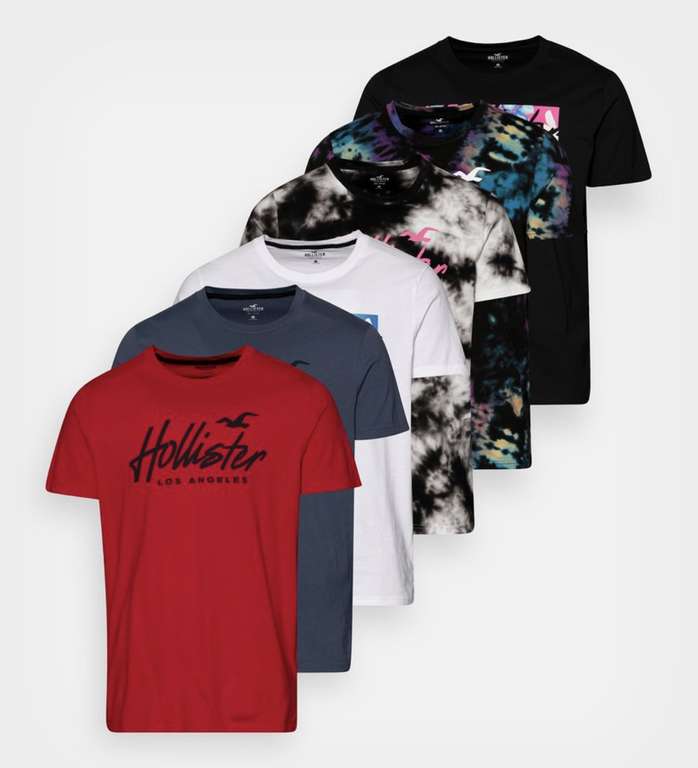 Pack de T-shirts imprimés multicolores Hollister - tailles XS à L
