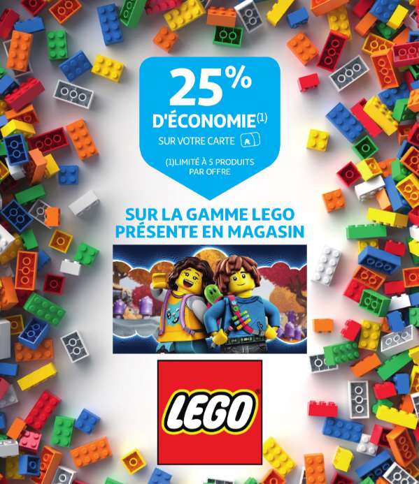25% cagnotté sur la gamme LEGO présente en magasin (Frontaliers Luxembourg)