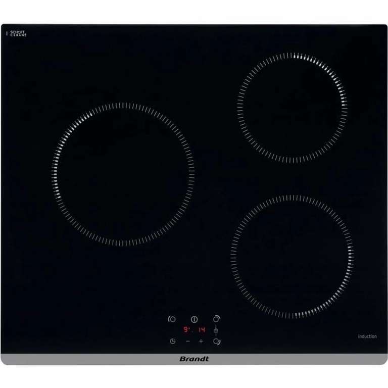 Plaque de cuisson induction Brandt TI364B - 3 zones, 7200 W, L60 cm, noir