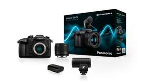 Pack appareil photo hybride Panasonic Lumix GH5 + objectif G 25 mm F/1,7 + Microphone Sennheiser MKE 200 + 2ème batterie