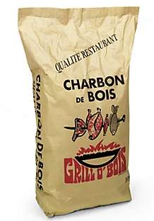 Lot de 3 sacs de charbon de bois Grill O'Bois Qualtié Restaurant - 3x50 L