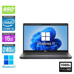 PC Portable 14" Dell Latitude 5400 - i5 -8365U, 16 Go, 240 Go SSD, Win 11 (reconditionné état correct)