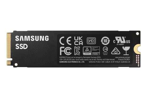 SSD Interne M.2 NVMe 4.0 Samsung 980 Pro (MZ-V8P1T0BW) - 1 To, 7000 mo/s - 5000 mo/s (+4,23€ en Rakuten Points - Vendeur Boulanger)