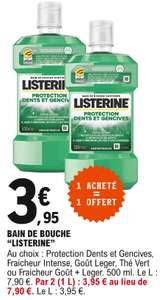 Lot de 2 bains de bouche Listerine - 2 x 500 ml (différentes variétés)