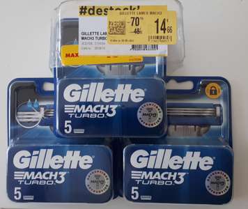Lot de 15 lames Gillette Mach 3 turbo - 3 x 5 lames - Cergy Le Haut (95)