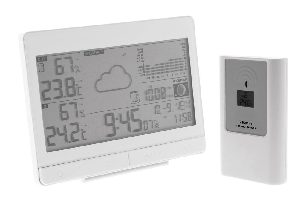Station météo sans fil Otio - Pression barométrique, Hygrométrie, Capteur ext. IP44 (Vendeur Tiers)