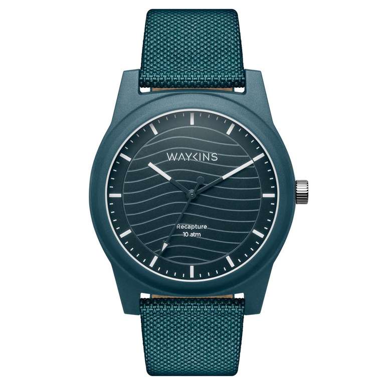 Montre Waykins Recapture Bleue en Mat riaux recycl s trendhim