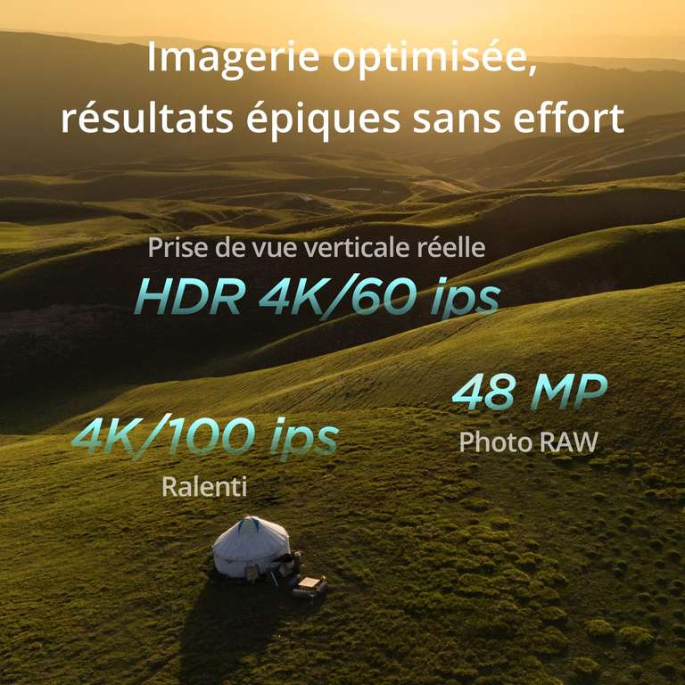 Mini Drone Pliable DJI Mini 4 Pro Fly More Combo RC2 - Caméra 4K (via remise au panier)