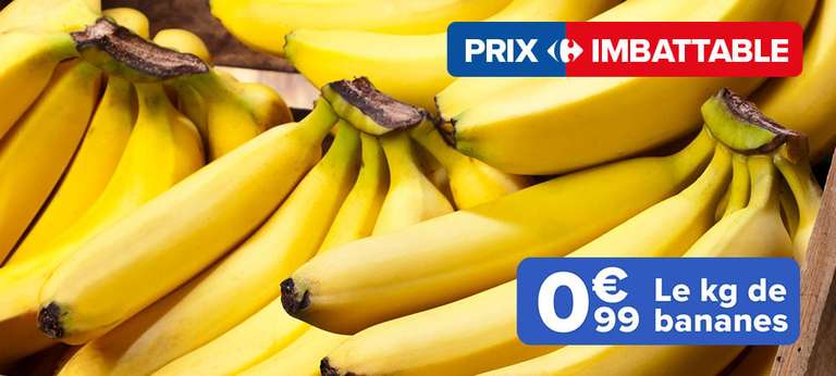 1 kilo de bananes - Catégorie 1, Origine Côte d'Ivoire,Equateur, Pérou, Ghana, Cameroun, Colombie, Belize