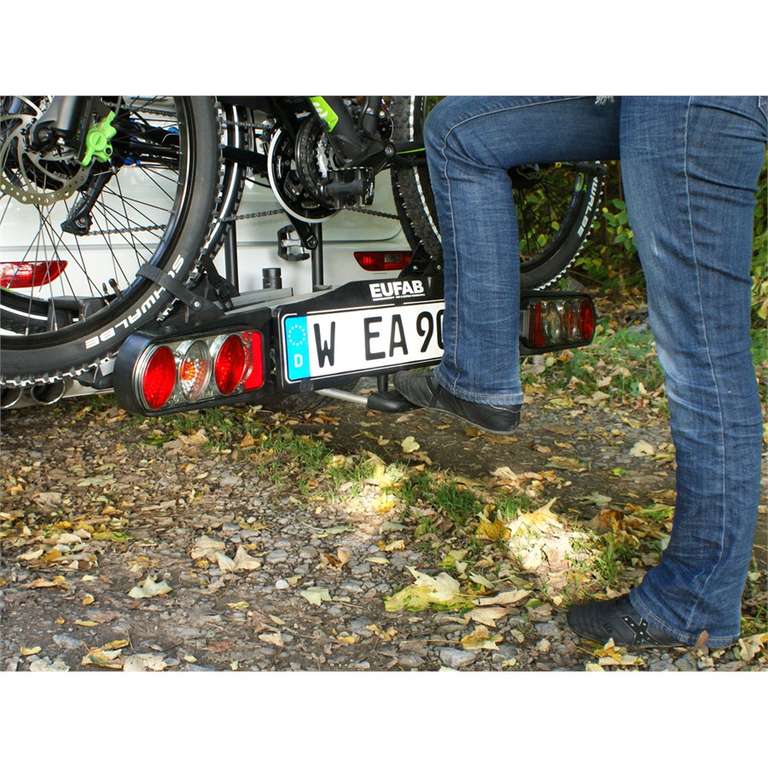 Porte-Vélos d'Attelage plate-forme EUFAB Premium 3 11522 pour 3 vélos - compatible vélos électriques