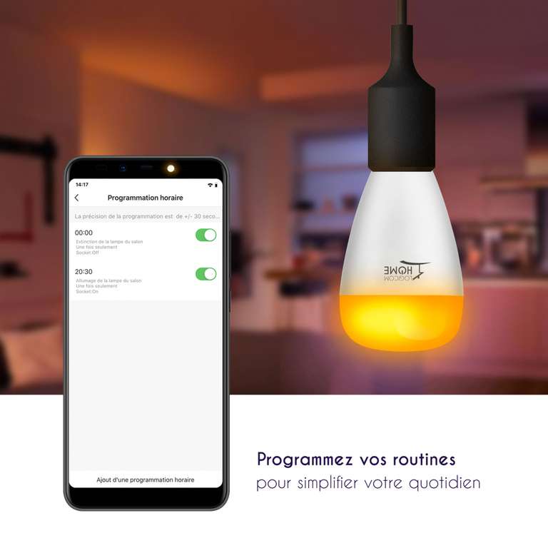 Pack de 2 Ampoules Connectée Logicom Bulbby Eco - Compatible Google Assistant et Amazon Alexa (Via Coupon)