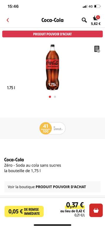 Bouteille de Coca-Cola Zéro - 1,75L - Aubigny-sur-Nère (18)