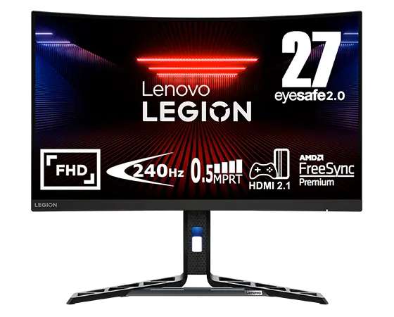 Écran gamer incurvé 27" Lenovo R27fc-30 - Full HD 280Hz (OD), 0.5 MPRT, FreeSync Premium, HDMI 2.1