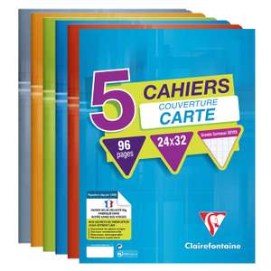 Lot de 5 Cahiers agrafés 24x32cm 96 pages grands carreaux Clairefontaine - Staints (93)