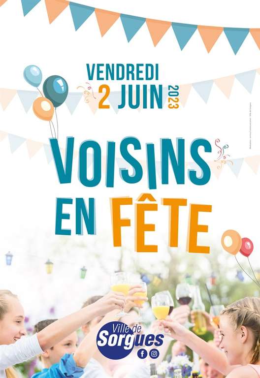 Distribution gratuite de kits « Voisins en fête » (20 verres réutilisables, ballons de baudruche, invitations + 2 affiches) - Sorgues (84)
