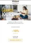 10% de réduction sur le site (Hors Promotions) - whirlpool.fr