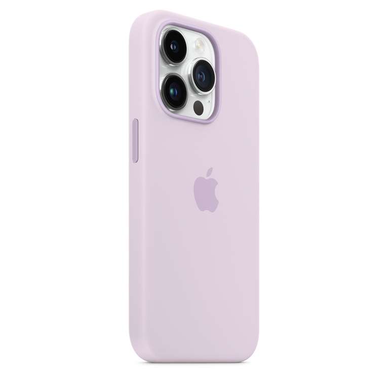 Coque silicone Apple MagSafe pour iPhone 14 Pro - lavande
