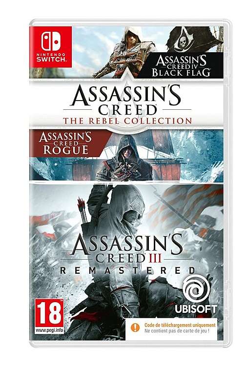 Précommande : Assassin's Creed 3 + Libération + Rebel collection sur Nintendo Switch (code dans la boite)