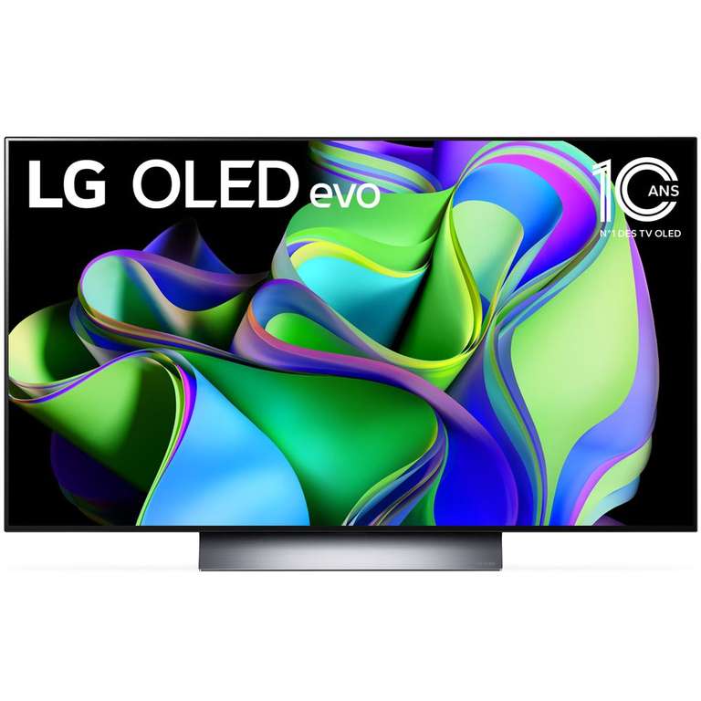 TV 48" OLED Evo LG OLED48C3 - 4K UHD, Smart TV, Noir et Argent