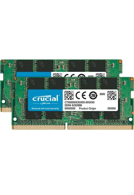 Mémoire RAM DDR4 Crucial - 16 Go (2 x 8 Go), 3200 MHz, CAS 22, SODIMM (CT2K8G4SFRA32A)