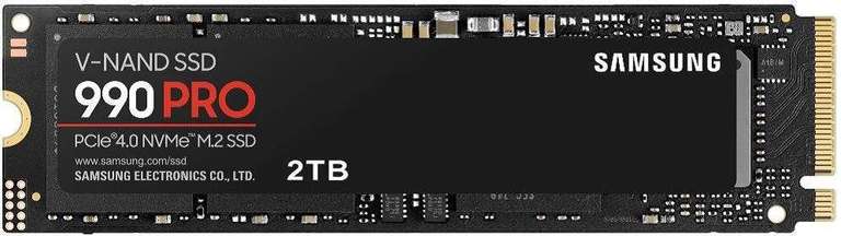 SSD interne M.2 NVMe 4.0 Samsung 990 PRO (MZ-V9P2T0BW) - 2 To, TLC 3D, DRAM (+8€ en Rakuten Points - Vendeur Boulanger)