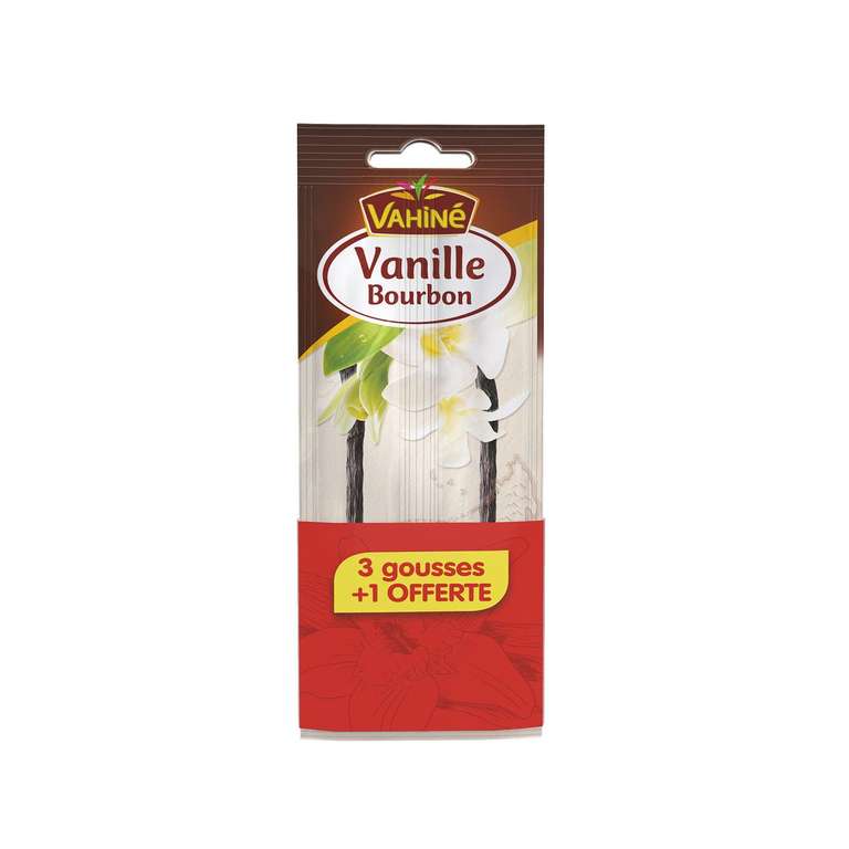 Paquet de 4 Gousses de vanille bourbon Vahiné (Via 4,88€ sur Carte Fidélité) - Tours Nord (37)