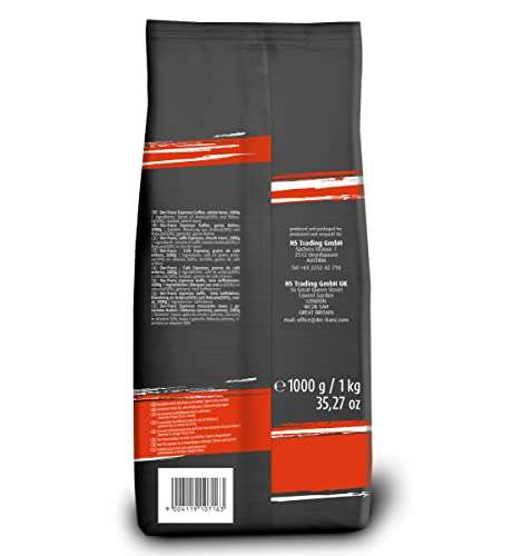 [Prime] Lot de 4 sachets de café en grains entiers de 1kg (4kg) DER FRANZ espresso